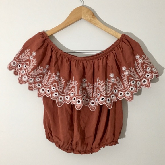 Self Esteem Tops - Boho off the shoulder shirt